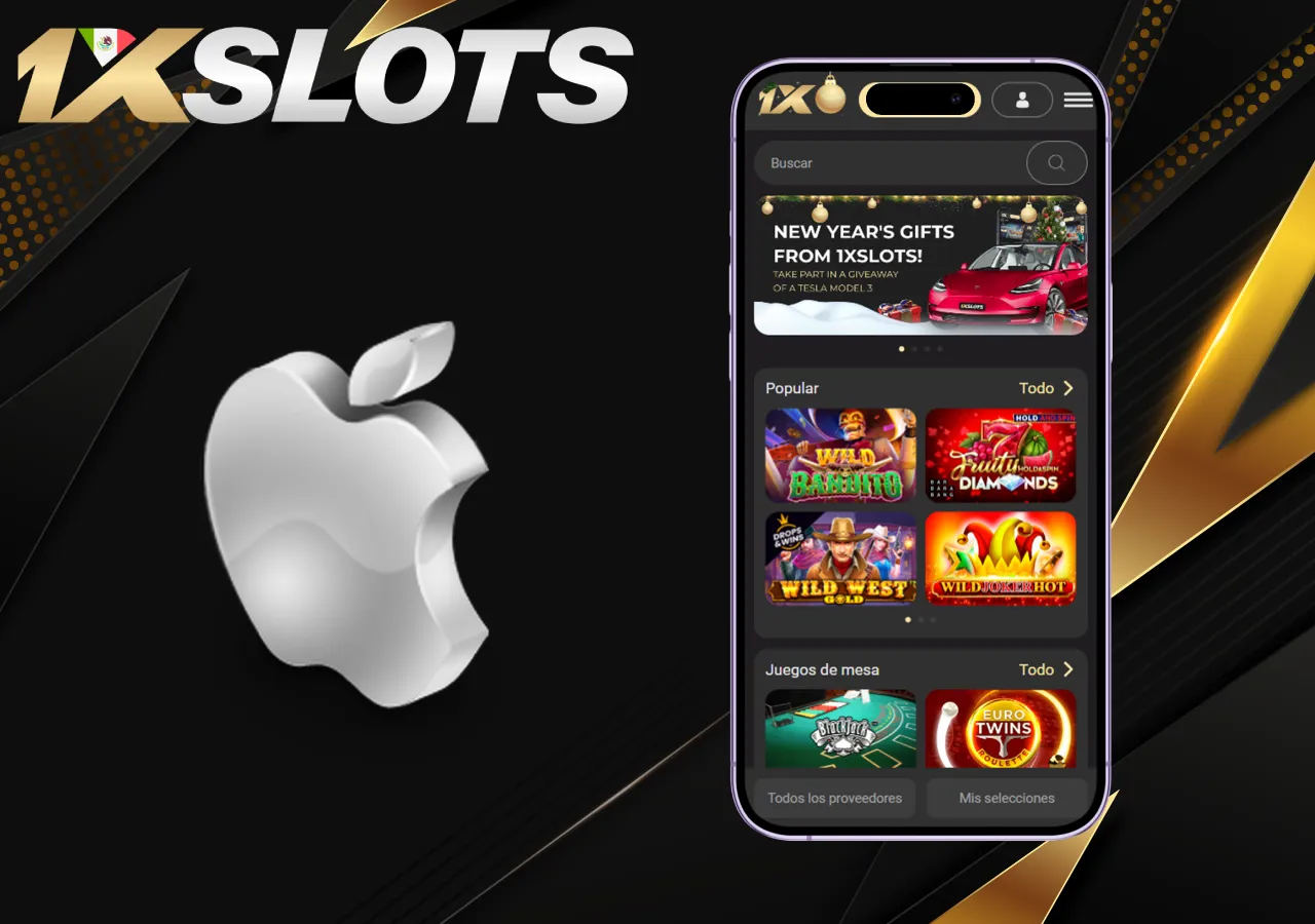 Aplicación móvil 1xSlots para iOS